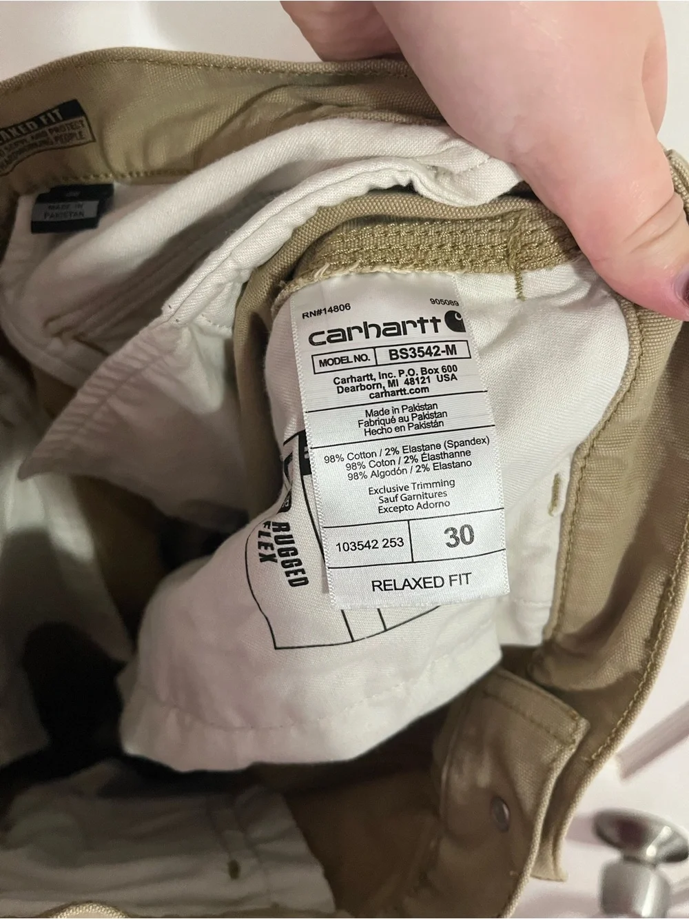 Carhartt Men's Tan Cargo Shorts